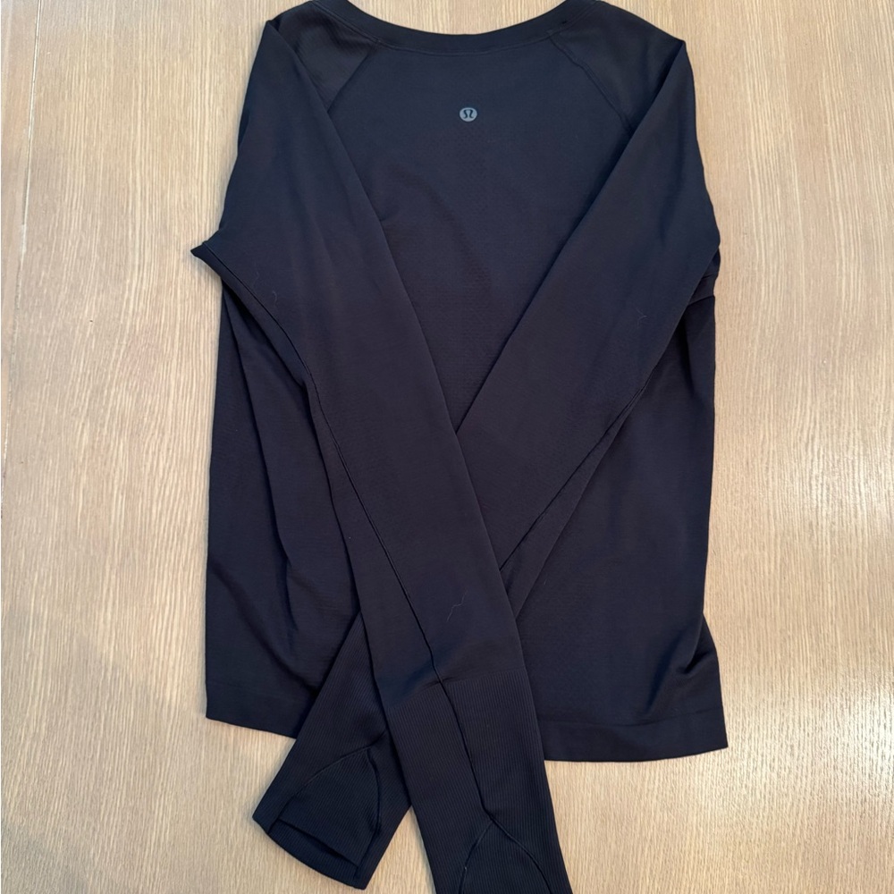 Lululemon Athletica Black Wrap Long Sleeve T-Shirt